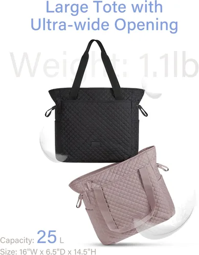 Miniatura 5 de BAGSMART Bolsa acolchada con asa superior para mujer, bolsa de hombro, bolsa grande de 25 litros para trabajo, escuela, viajes