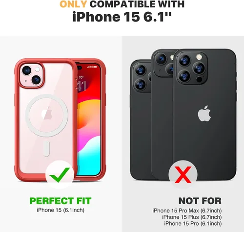 Miniatura 115 de Diaclara Funda diseñada para iPhone 16, mejorada [protección completa de la cámara], carcasa resistente de cuerpo completo con protector de pantalla