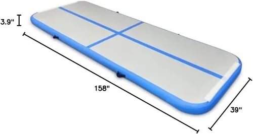 Miniatura 9 de SUDOO Gymnastics Air Mat 10ft/13ft/16ft Inflatable Air Tumble Track Mat 4" Thick Tumbling Mat With Pump or No Pump for Training Tumble Yoga Azul