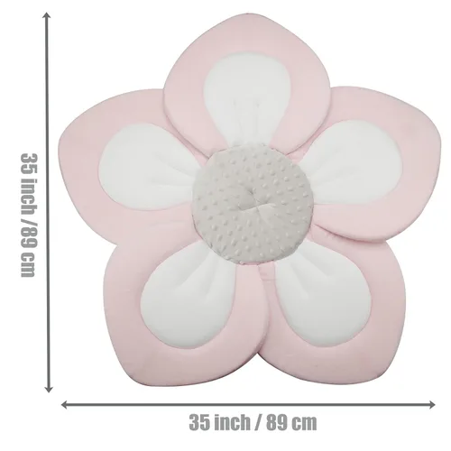Miniatura 4 de PandaEar Almohadilla de baño para bebé recién nacido Flor suave 5 pétalos para fregadero, bañera, regalo esencial de ducha (rosa)