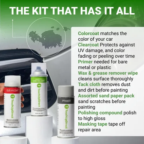 Miniatura 26 de TouchUpDirect 300 Alpine White III - Aerosol de pintura de retoque compatible con BMW Exact Match - Kit esencial