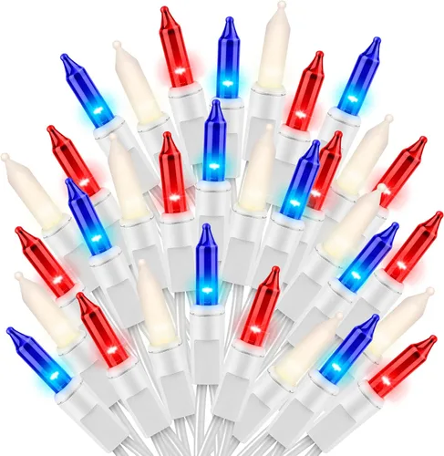Miniatura 16 de Ultra-brillantes luces de Navidad rosa mini de 100L 19.6 pies, cadena de luces incandescentes UL listadas, se conectan de extremo a extremo, juego