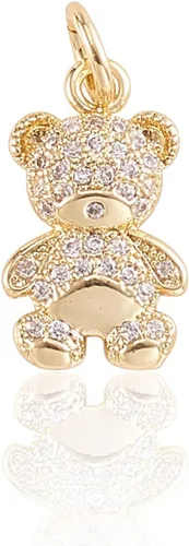 Miniatura 20 de Stiesy 10 dijes de circonita cúbica transparente de Virgen María, chapados en oro de 18 quilates, dije religioso para rosario, collar, joyería, Flor