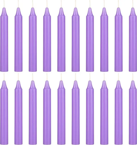 Miniatura 29 de SRG 40 mini velas cónicas color azul claro sin perfume, 4 pulgadas de alto x 1/2 pulgada de diámetro, ideal para lanzar campanadas, rituales