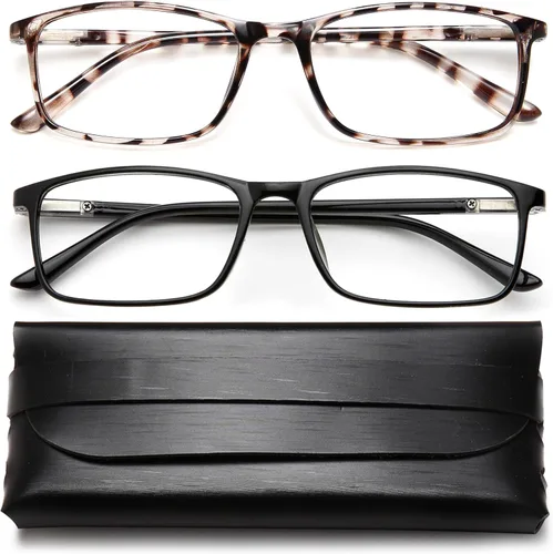 Miniatura 15 de Gafas de lectura para mujeres y hombres, lectores rectangulares, lentes de lectura con bloqueo de luz azul para computadora para el trabajo y uso