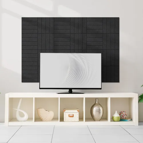 Miniatura 8 de Vieshful Paneles acústicos autoadhesivos – Paneles de pared insonorizados de alta densidad de 12 x 12 x 0.4 pulgadas, panel de pared acústico