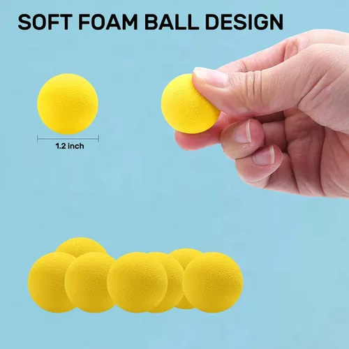 Miniatura 3 de CHAKANLX 48 bolas de recambio Power Popper, bolas de espuma suave de aproximadamente 1.2 pulgadas de diámetro, bolas de espuma para pistolas de aire