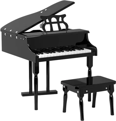 Miniatura 14 de Costzon Piano Clásico para Niños, Piano de Madera de 30 Teclas con Soporte para Partituras y Asiento, Mini Juguete Musical para Niños, Ideal