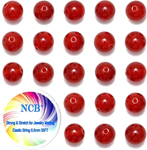 Miniatura 54 de NCB - 200 cuentas sueltas de turquesa africana de 0.15 pulgadas (4 mm) para joyería, cuentas semipreciosas naturales redondas y suaves con espaciador
