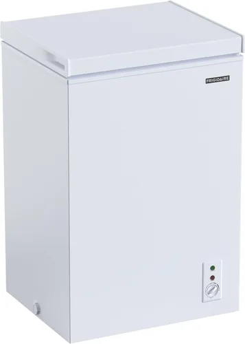 FRIGIDAIRE EFRF3005-AMZ Congelador profundo para gabinete-Listo para garaje, capacidad de 3.5 pies cúbicos, color blanco-Termostato ajustable-Cesto