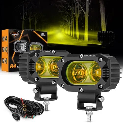 Miniatura 16 de Auxbeam Cápsulas LED de cubo de 4 pulgadas, luces superbrillantes de 60 W, luces auxiliares de inundación, luz de conducción de motocicleta