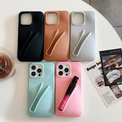 Miniatura 4 de Funda con soporte de brillo de labios para iPhone 8, funda de brillo de labios, esmalte de labios, elegante funda de silicona para mujeres y niñas