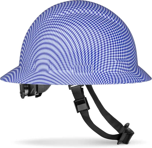 Casco de seguridad de ala completa, Clase C G & E, aprobado por OSHA para trabajos de construcción, diseño premium de fibra de carbono, suspensión