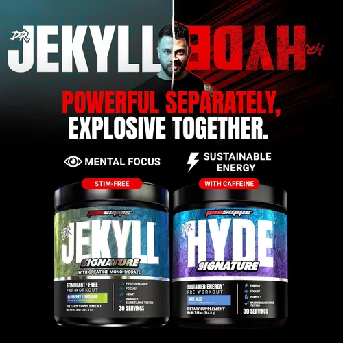 Miniatura 6 de ProSupps Dr. Jekyll Signature - Polvo de preentrenamiento con creatina, sin estimulaciones, apoya la concentración y la resistencia, suplementos