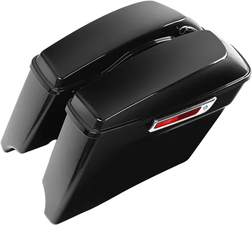 TCT-MOTORPARTS - Alforjas rígidas con tapa, pestillos y llaves para motocicletas, 4 pulgadas más extensas, para Harley CVO 2014-2023, Touring Road