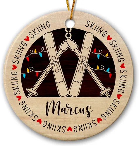 Miniatura 15 de Adorno de golf personalizado, adorno de árbol de Navidad de golfista, regalo de recuerdo, adorno de cerámica de Navidad para golfista, adorno