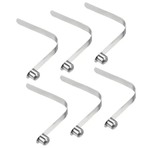 Miniatura 18 de PATIKIL Broches de paleta de kayak de 0.197 x 0.118 in, paquete de 6 clips de acero en forma de V de un solo pasador, clips de resorte, tubo