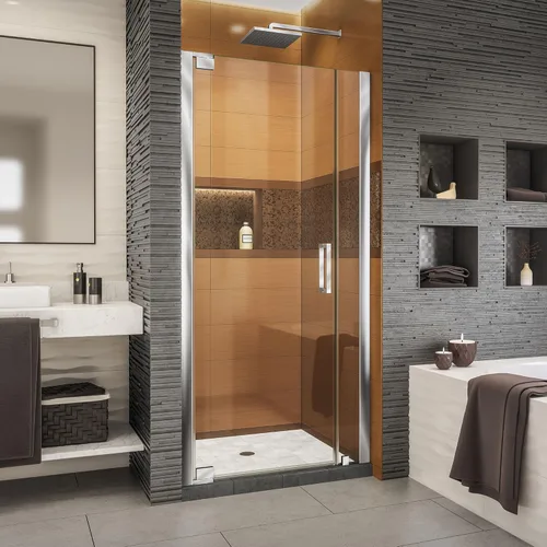 Miniatura 24 de DreamLine Elegance-LS SHDR-4328300-04 - Puerta de ducha pivotante sin marco de 56 3/4 - 58 3/4 pulgadas de ancho x 72 pulgadas de alto en níquel