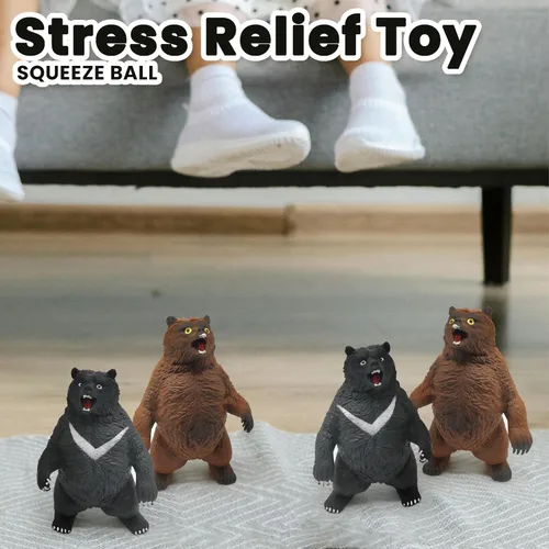 Miniatura 6 de ZTATU Pelotas antiestrés de oso negro para adultos (1 unidad) juguetes esponjosos para niños, bolas sensoriales, juguetes sensoriales para niños