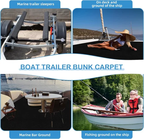 Miniatura 5 de Ultra - Premium Boat Trailer Bunk Carpet - 28oz/30oz Extra Thick,12 Inch Wide, Marine - Grade Quality, UV Resistant,Fast-Dry Built for Unrivaled