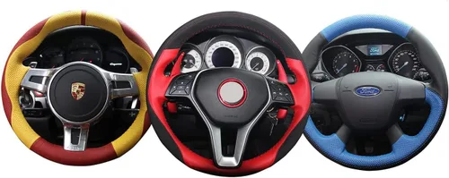 Miniatura 11 de Loncky - Fundas de volante personalizadas de cuero genuino para Toyota Land Cruiser 2008-2015/Tundra 2007 2008 2009 2010 2011 2012 2013/Sequoia 2008
