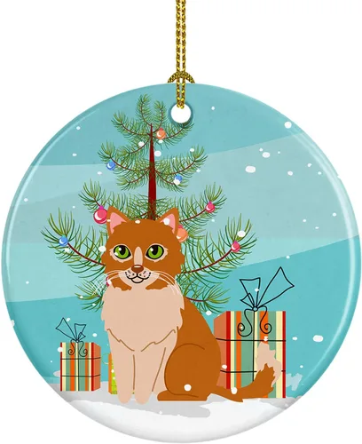 Miniatura 17 de Caroline's Treasures Árbol de Navidad de gato asiático, adorno de cerámica para colgar en el árbol de Navidad, decoración para el hogar, Navidad