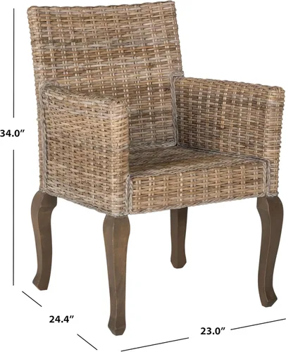 Miniatura 3 de Safavieh Home Collection Silla de comedor de mimbre natural Armando