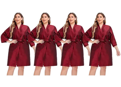 Miniatura 8 de PERFEHAIR Capa de bata para cliente de salón, paquete de 4, batas de peluquería para peluquería para peluquería hasta corte de cabello, coloración
