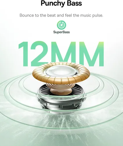 Miniatura 3 de Baseus Bass BP1 NC - Auriculares inalámbricos híbridos con cancelación activa de ruido, controlador Super-Bass de 12mm, 41 horas de reproducción