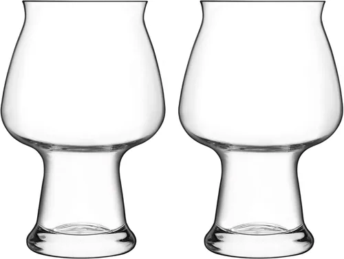 Luigi Bormioli Birrateque - Vasos de cerveza de sidra de 17 onzas (juego de 2) – Vasos de cerveza artesanales para sidra, sidra dura, sidra de