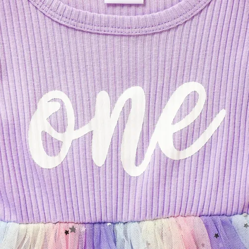 Miniatura 59 de GRNSHTS Traje de bebé niña 1er cumpleaños traje acanalado tul mameluco princesa pastel Smash sesión de fotos ropa + diadema