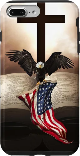 Miniatura 12 de Pretty Christian Cross Bible A Bald Eagle Grip American Flag Case for iPhone 17