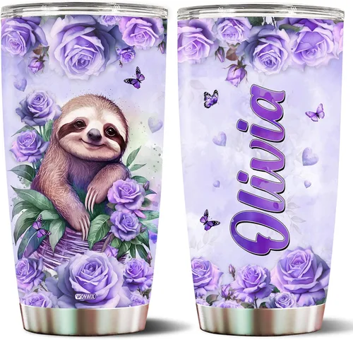 Miniatura 30 de Regalos personalizados de Beagle para mujeres, esposa, hija, mamá, niña, vaso de acero inoxidable aislado de 20 onzas, taza de viaje, taza de café