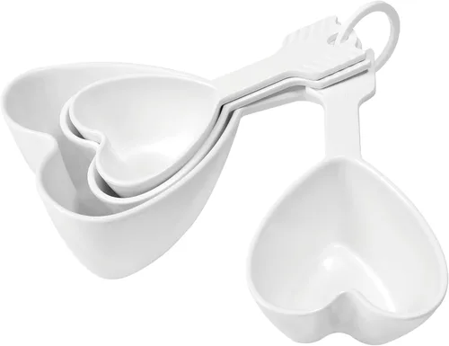 Miniatura 14 de UP Juego de 4 tazas medidoras de melamina estilo latte, herramientas profesionales de anidación para hornear y cocinar para ingredientes líquidos