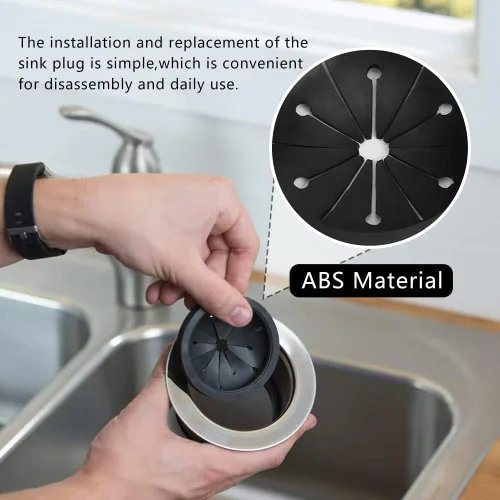 Miniatura 7 de Tapón de fregadero de 3 pulgadas, tapón de eliminación de basura y protector contra salpicaduras, protector contra salpicaduras de basura Erator