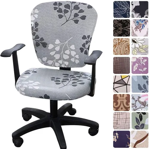 Miniatura 19 de Melaluxe - Funda para silla de oficina de computadora, funda universal protectora y elástica, cubierta elástica para silla giratoria