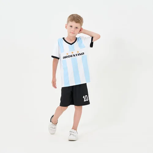 Miniatura 5 de BDONDON Camisetas de fútbol para niños y niñas, trajes de camiseta de entrenamiento de fútbol para niños y niñas, uniformes