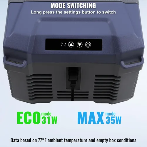 Miniatura 5 de VEVOR Refrigerador de automóvil, refrigerador de coche de 12 voltios, refrigerador portátil de congelador de una sola zona de 9 L, rango ajustable