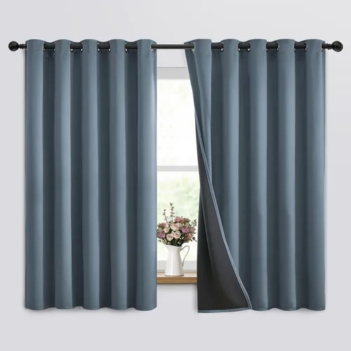 Miniatura 185 de SimpleHome - Cortinas opacas 100% para recámara, cortinas de ventana con ojales beige, con aislamiento térmico, cortinas de oscurecimiento