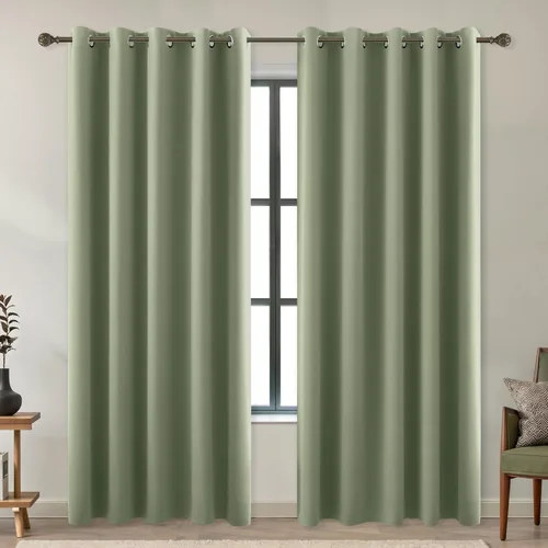 Miniatura 37 de Cortinas opacas de 72 pulgadas extra anchas para dormitorio, puerta corrediza de vidrio y patio, 2 paneles con ojales para oscurecer ventana grande
