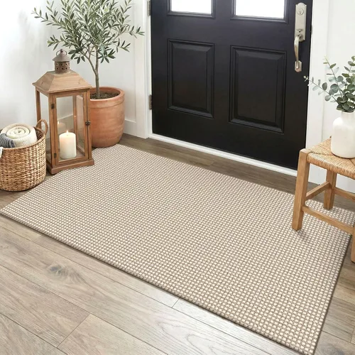 Miniatura 58 de EARTHALL Alfombra de pasillo 3x14 pies, alfombras lavables extra largas para pasillos, tejidas, antideslizante, alfombra trenzada para entrada