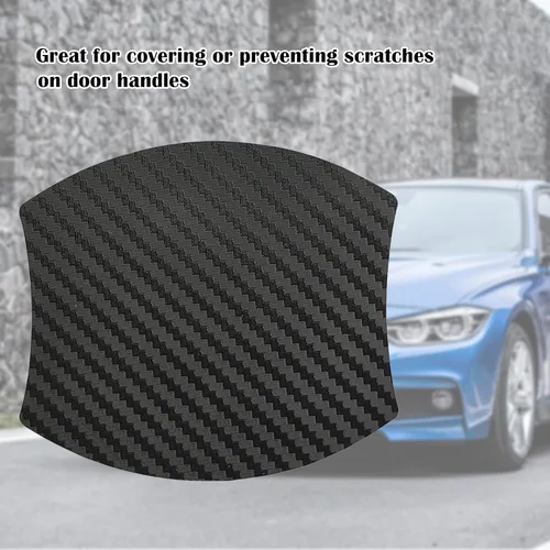 Miniatura 8 de kingsea 4 protectores de arañazos para manija de puerta de automóvil, textura magnética extraíble de fibra de carbono 3D, textura de fibra