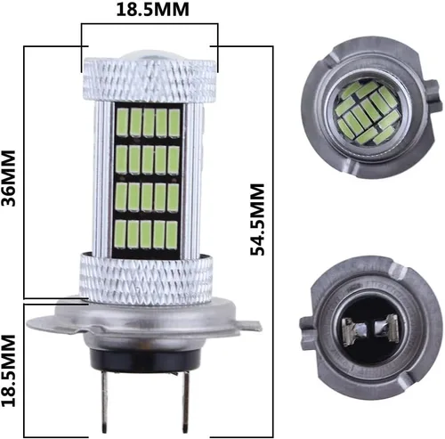 Miniatura 7 de Bombillas LED 92SMD 4014 de 8000 K, color azul hielo H7, bombillas antiniebla LED o luces de conducción diurna, lámparas DRL, 300% de brillo
