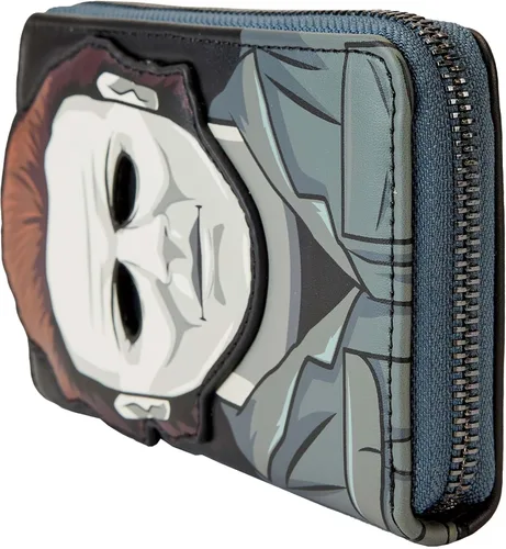 Miniatura 6 de Loungefly Halloween Brújula Internacional Michael Myers Máscara Zip Wallet Carteras de Halloween, Negro -, Bifold
