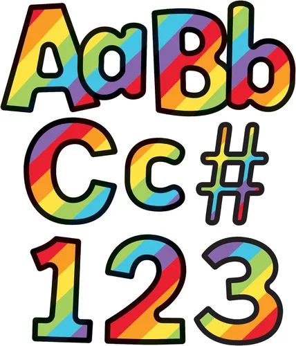 Miniatura 18 de Carson Dellosa 152 Piezas Letras Coloridas de Pizarra para Tablón de Anuncios de 4 Pulgadas para Aula, Letras del Alfabeto en Mayúsculas, Números