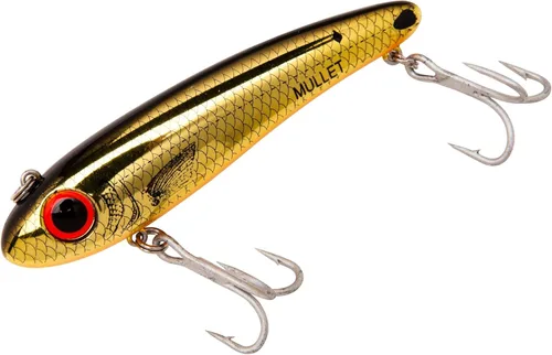 Bomber Señuelos Mullet de hundimiento lento/señuelo de pesca de agua salada para caminar - Excelente para truchas moteadas, peces rojos, luchadores