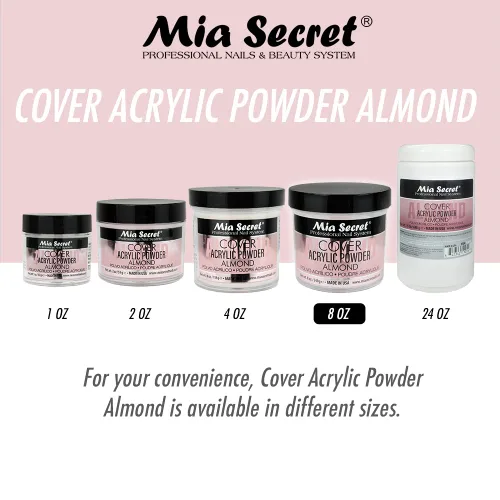 Miniatura 6 de Mia Secret Polvo acrílico Cubierta Almendra 8 oz.