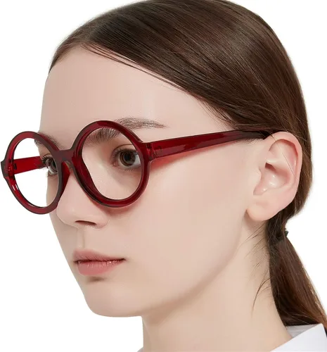 Miniatura 4 de OCCI CHAIRI - Lentes de lectura redondos grandes para mujeres lectoras 0 1.0 1.25 1.5 1.75 2.0 2.25 2.5 2.75 3.0 3.5 (morado, 1.0)