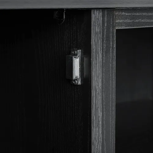 Miniatura 12 de Crosley Furniture Camden Soporte de TV con chimenea de perfil bajo para televisores de más de 65 pulgadas, centro de entretenimiento con estantes