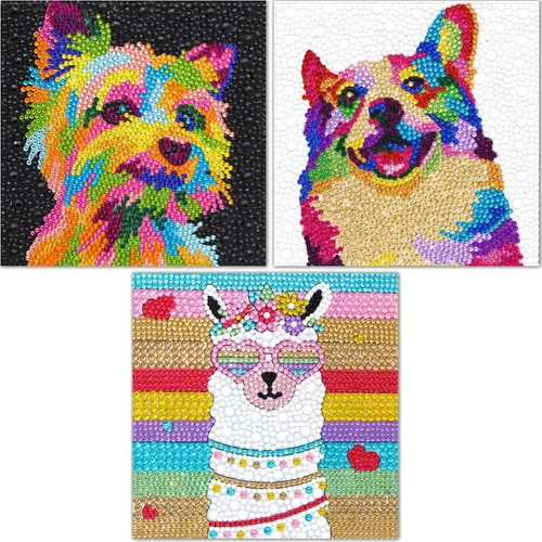 UiSdfuy Kits de arte de diamantes para niños, artes y manualidades de 8, 9, 10, 11 y 12 años, arte de diamantes para niños, arte de gemas paquete de